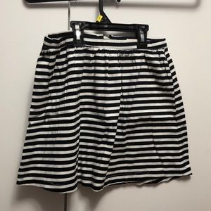 Black & White Striped Skirt